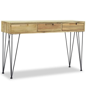 Mesa consola de teca maciza 120x35x76 cm de vidaXL, Mesas auxiliares - Ref: Foro24-244573, Precio: 164,26 €, Descuento: %