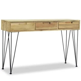 Mesa consola de teca maciza 120x35x76 cm de vidaXL, Mesas auxiliares - Ref: Foro24-244573, Precio: 162,78 €, Descuento: %