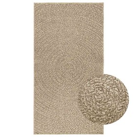 Alfombra ZIZUR apariencia yute interior exterior beige 80x150cm en Alfombras | Comprar online en Foru.es
