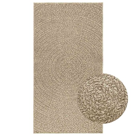 Alfombra ZIZUR apariencia yute interior exterior beige 80x150cm en Alfombras | Comprar online en Foru.es
