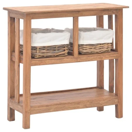 Mesa consola de madera maciza reciclada 69x28x70 cm de vidaXL, Mesas auxiliares - Ref: Foro24-244489, Precio: 203,69 €, Descu...