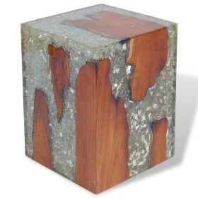 Taburete de madera maciza de teca y resina de vidaXL, Taburetes y sillas plegables - Ref: Foro24-243468, Precio: 141,34 €, De...