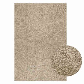 Alfombra ZIZUR aspecto yute interior/exterior beige 120x170 cm en Alfombras | Comprar online en Foru.es