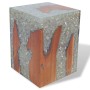 Taburete de madera maciza de teca y resina de vidaXL, Taburetes y sillas plegables - Ref: Foro24-243468, Precio: 143,16 €, De...
