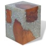 Taburete de madera maciza de teca y resina de vidaXL, Taburetes y sillas plegables - Ref: Foro24-243468, Precio: 143,16 €, De...