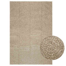 Alfombra ZIZUR aspecto yute interior/exterior beige 140x200 cm en Alfombras | Comprar online en Foru.es