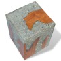 Taburete de madera maciza de teca y resina de vidaXL, Taburetes y sillas plegables - Ref: Foro24-243468, Precio: 143,16 €, De...