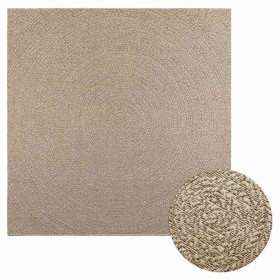 Alfombra ZIZUR aspecto yute interior/exterior beige 200x200 cm en Alfombras | Comprar online en Foru.es