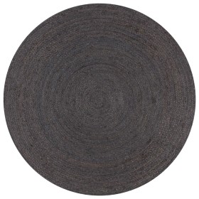 Alfombra de yute tejida a mano redonda gris 120 cm de vidaXL, Alfombras - Ref: Foro24-133666, Precio: 47,69 €, Descuento: %
