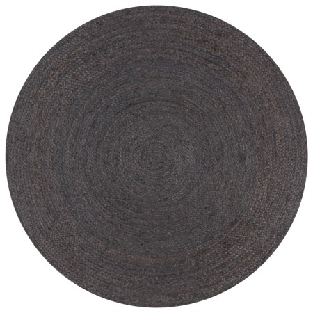 Alfombra de yute tejida a mano redonda gris 120 cm de vidaXL, Alfombras - Ref: Foro24-133666, Precio: 47,69 €, Descuento: %