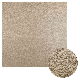 Alfombra ZIZUR aspecto yute interior/exterior beige 240x240 cm en Alfombras | Comprar online en Foru.es