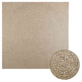 Alfombra ZIZUR aspecto yute interior/exterior beige 240x240 cm en Alfombras | Comprar online en Foru.es