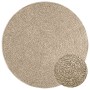 Alfombra ZIZUR aspecto yute interior/exterior beige Ø 120 cm en Alfombras | Comprar online en Foru.es