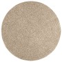 Alfombra ZIZUR aspecto yute interior/exterior beige Ø 120 cm en Alfombras | Comprar online en Foru.es