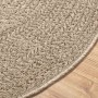Alfombra ZIZUR aspecto yute interior/exterior beige Ø 120 cm en Alfombras | Comprar online en Foru.es