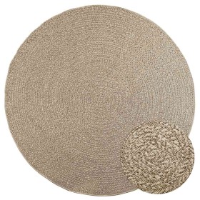 Alfombra ZIZUR aspecto yute interior/exterior beige Ø 200 cm en Alfombras | Comprar online en Foru.es