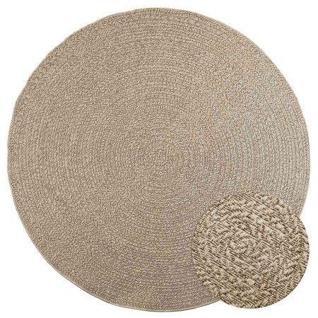 Alfombra ZIZUR aspecto yute interior/exterior beige Ø 200 cm en Alfombras | Comprar online en Foru.es