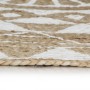 Alfombra de yute tejida a mano con estampado blanco 150 cm de vidaXL, Alfombras - Ref: Foro24-133697, Precio: 67,46 €, Descue...