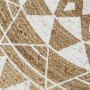 Alfombra de yute tejida a mano con estampado blanco 150 cm de vidaXL, Alfombras - Ref: Foro24-133697, Precio: 67,46 €, Descue...