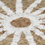Alfombra de yute tejida a mano con estampado blanco 150 cm de vidaXL, Alfombras - Ref: Foro24-133697, Precio: 67,46 €, Descue...