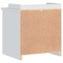 Banco de recibidor SANDNES madera maciza pino blanco 45x40x50cm en Bancos para recibidores y almacenamiento | Comprar online en 