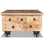 Mesa de centro de madera de mango rugosa 70x70x40 cm de vidaXL, Mesas de centro - Ref: Foro24-243979, Precio: 221,43 €, Descu...