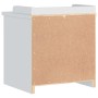 Banco de recibidor SANDNES madera maciza pino blanco 45x40x50cm en Bancos para recibidores y almacenamiento | Comprar online en 