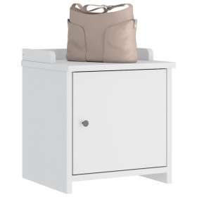 Banco de recibidor SANDNES madera maciza pino blanco 45x40x50cm en Bancos para recibidores y almacenamiento | Comprar online en 