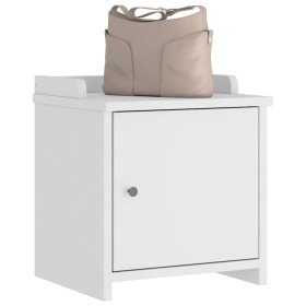 Banco de recibidor SANDNES madera maciza pino blanco 45x40x50cm en Bancos para recibidores y almacenamiento | Comprar online en 