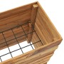 Arriate elevado madera de teca reciclada y acero 100x40x72 cm de vidaXL, Maceteros y jardineras - Ref: Foro24-47428, Precio: ...