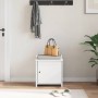 Banco de recibidor SANDNES madera maciza pino blanco 45x40x50cm en Bancos para recibidores y almacenamiento | Comprar online en 