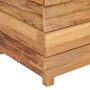 Arriate elevado madera de teca reciclada y acero 100x40x72 cm de vidaXL, Maceteros y jardineras - Ref: Foro24-47428, Precio: ...