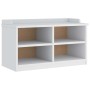 Banco de recibidor SANDNES madera maciza pino blanco 87x40x50cm en Bancos para recibidores y almacenamiento | Comprar online en 