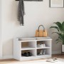 Banco de recibidor SANDNES madera maciza pino blanco 87x40x50cm en Bancos para recibidores y almacenamiento | Comprar online en 