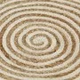 Alfombra de yute tejida a mano diseño espiral blanco 90 cm de vidaXL, Alfombras - Ref: Foro24-133716, Precio: 29,95 €, Descue...