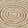 Alfombra de yute tejida a mano diseño espiral blanco 90 cm de vidaXL, Alfombras - Ref: Foro24-133716, Precio: 33,35 €, Descue...