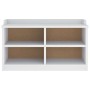 Banco de recibidor SANDNES madera maciza pino blanco 87x40x50cm en Bancos para recibidores y almacenamiento | Comprar online en 