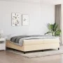 Estructura de cama box spring tela color crema 200x200 cm de vidaXL, Camas y somieres - Ref: Foro24-3120891, Precio: 126,38 €...