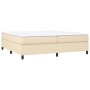 Estructura de cama box spring tela color crema 200x200 cm de vidaXL, Camas y somieres - Ref: Foro24-3120891, Precio: 128,15 €...