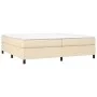 Estructura de cama box spring tela color crema 200x200 cm de vidaXL, Camas y somieres - Ref: Foro24-3120891, Precio: 126,38 €...