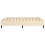 Estructura de cama box spring tela color crema 200x200 cm de vidaXL, Camas y somieres - Ref: Foro24-3120891, Precio: 128,15 €...