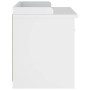 Banco de recibidor SANDNES madera maciza pino blanco 87x40x50cm en Bancos para recibidores y almacenamiento | Comprar online en 