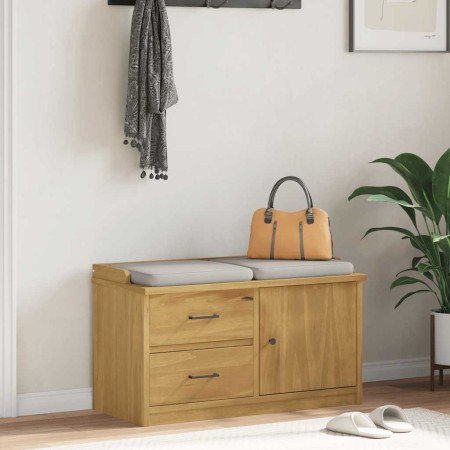 Banco de recibidor SANDNES madera maciza de pino 87x40x50 cm en Bancos para recibidores y almacenamiento | Comprar online en For