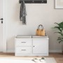 Banco de recibidor SANDNES madera maciza pino blanco 87x40x50cm en Bancos para recibidores y almacenamiento | Comprar online en 