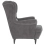 Sillón de terciopelo gris claro de vidaXL, Sillones - Ref: Foro24-324059, Precio: 206,58 €, Descuento: %