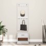 Perchero de entrada SANDNES madera pino blanco 45x40x159,5 cm en Bancos para recibidores y almacenamiento | Comprar online en Fo