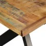 Mesa de comedor madera maciza reciclada y acero cruzado 180 cm de vidaXL, Mesas de cocina y de comedor - Ref: Foro24-244804, ...