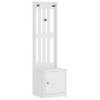 Perchero de entrada SANDNES madera pino blanco 45x40x159,5 cm en Bancos para recibidores y almacenamiento | Comprar online en Fo