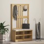 Perchero de entrada SANDNES madera maciza de pino 87x40x159,5cm en Bancos para recibidores y almacenamiento | Comprar online en 
