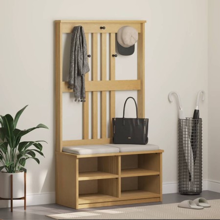 Perchero de entrada SANDNES madera maciza de pino 87x40x159,5cm en Bancos para recibidores y almacenamiento | Comprar online en 